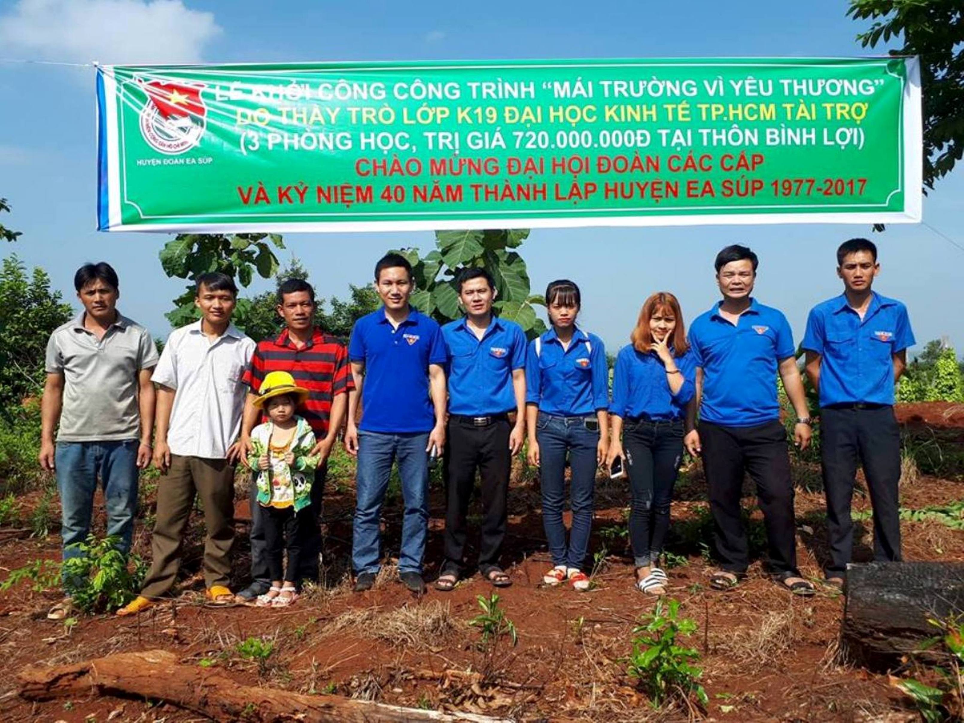 Công trình thanh niên “Mái trường vì yêu thương” ở vùng biên giới Ea Suop